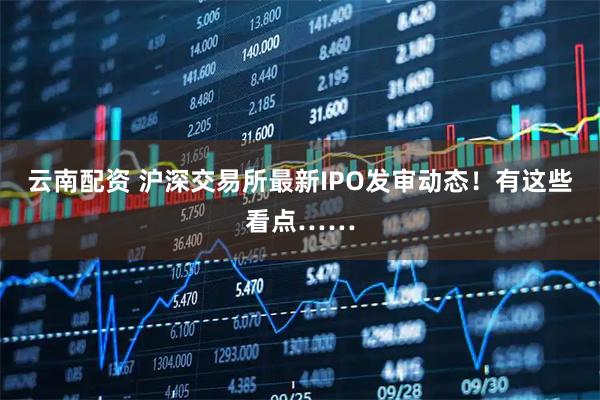 云南配资 沪深交易所最新IPO发审动态！有这些看点……